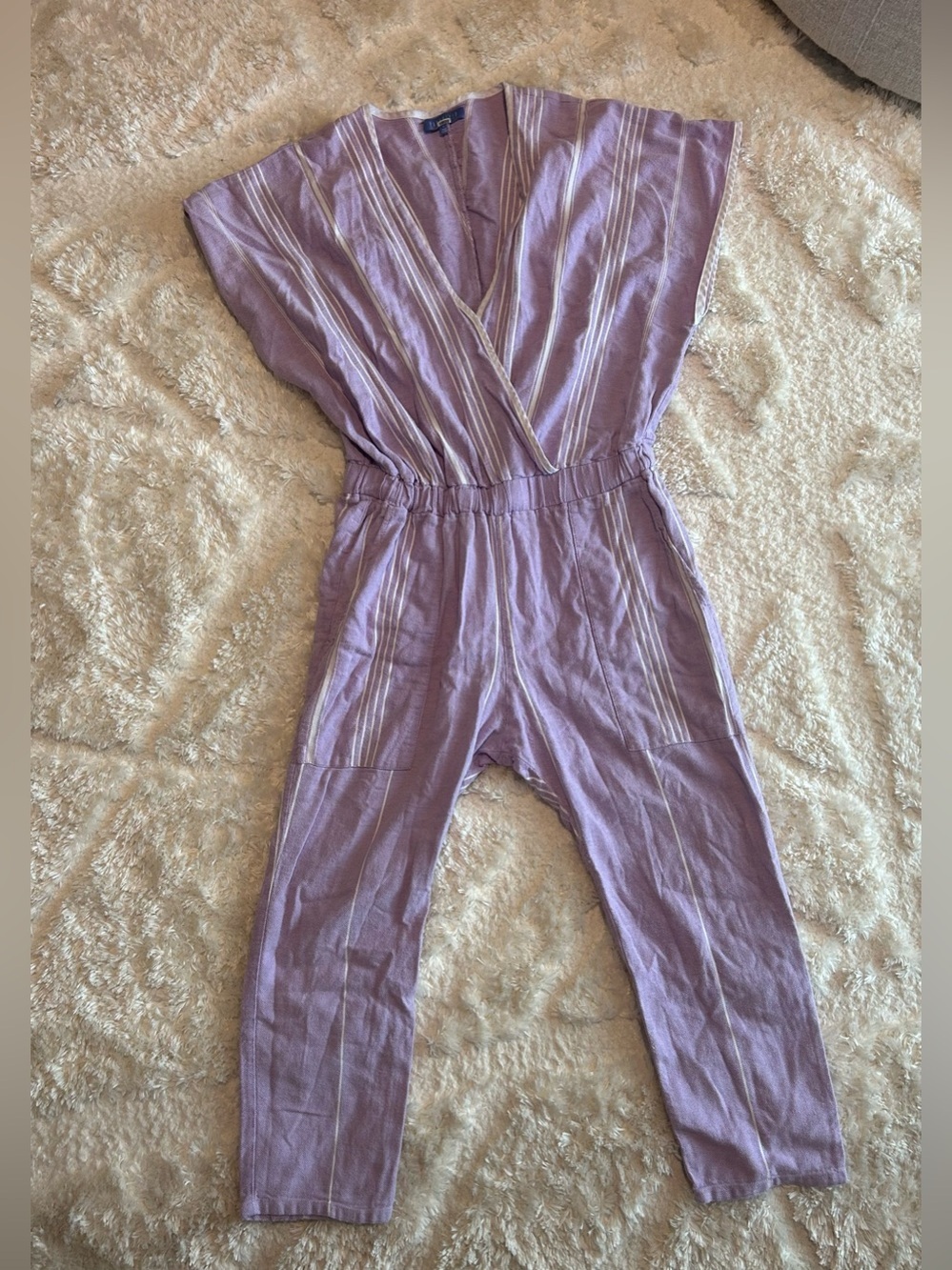 Paradised - Merri Jumpsuit, Striped V-Neck - Picture 4 of 9